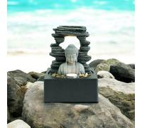 Minster Table-Top Fountain - L18 x W18 x H24 cm in Grey | Size: 1 Pack Minster Grey 1 Pack