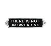 Minster "There Is No F" Wall Plaque - Aluminium - L1 x W20 x H6 cm in Black Minster Black