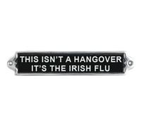 Minster "this Isn't A Hangover It's The Irish Flu" Wall Plaque - Aluminium - L1 X W25 X H6 Cm