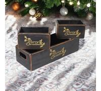 Minster Wooden Boxes (Set Of 3) - Black