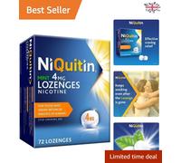 Mint 4 mg Nicotine Lozenges - 72 Count for Powerful Smoking Craving Relief