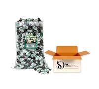 Mint Chocolate Éclairs 2.5kg - Traditional British Sweets - Bulk Catering Toffee Sweet Jar Refill - Individually Wrapped Mint Toffee with Real Milk Chocolate Centre