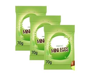 Mint Chocolate Mini Eggs 70g x Pack of 3 - Feel the Bubbes Melt! Made From Smooth and Creamy Mint Chocolate, Each Mini Egg is a Little Drop of Heaven