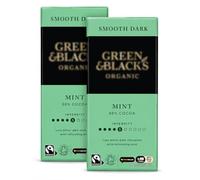 Mint Dark Chocolate Bars Pack of 2 - Smooth Dark Chocolate with Refreshing Mint Flavour - 50% Cocoa Chocolate Bars - Premium Mint Chocolate Snack - 2 x 90g