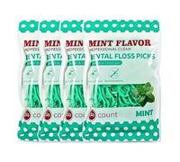 Mint Flavoured Dental Floss Picks - 150, 300 & 600pcs | Strong Thread for Deep Clean | Alcohol-Free, Portable & Single-Use Oral Care Sticks | Fresh Breath Hygiene (4)