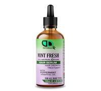 Mint Fresh Hair Serum - 100% Natural Hair Growth Treatment with Peppermint Essential Oil - Non-Greasy - Scalp Refreshing Hair Serum - Ideal for Men & Women - 100ml