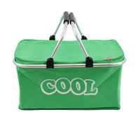 35 Litre Insulated Folding Picnic Camping Cooler Basket Shopping Cool Hamper Bag (Mint)