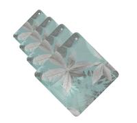 Mint Gray Leaves Car Air Freshener Cards for Women Men 4 Pack Cute Car Accessories Long Lasting Scent Car Diffuser Hanging Auto Aromatherapy Tablets Car Fresheners Gifts