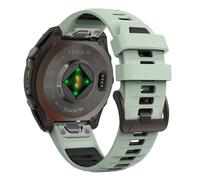 (Mint Green Black, QuickFit 22mm) 1:1 Fenix8 Watch Band For Garmin Fenix 8 47mm 51mm E 7 7X 6 6X 5 5X/Epix Pro/Enduro 3 QuickFit 22mm 26mm Silicone Strap Bracelet