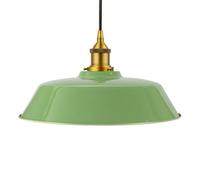Mint Green Chancery Painted Dome Pendant Light With Antique Gold Lamp Holder And Black Round Cable - Se Home