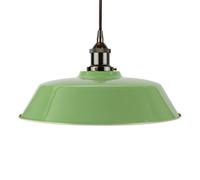 Mint Green Chancery Painted Dome Pendant Light With Black Nickel Lamp Holder And Black Round Cable - Se Home
