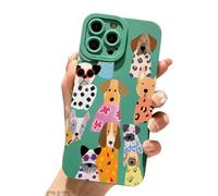 Mint Green Dog Dogs Abstract Aesthetic Y2K TPU Custom Compatible With iPhone 7 7S 8 SE 2020 X XR XS 11 12 13 14 15 16 16E 17 Air Pro Max Plus Mini Case Design Personalised Name Cover Silicone