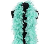 Mint Green Feather Boa 100g Thick Turkey Feather Scarf Shawl Fancy Dress | 180cm 1.8m long, deluxe weight, feather scarf wrap, 1920s Gatsby flapper, burlesque, party boa, photo booth props