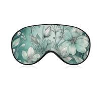 Mint Green Floral Sleep Mask Eye Mask Eye Masks for Sleep Sleep Masks for Women Men Travel Eye Mask Adjustable Sleeping Mask Sleep Mask Blackout Cute Sleep Mask
