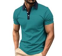 Mint Green Golf Polo Shirts for Men Short Sleeve Collar T-Shirt Plus Size Loose Trendy Shirt Button Up Lightweight Comfortable Sports T Shirts Fit Casual Summer Tops for Office Work 5XL