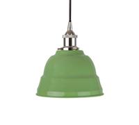 Mint Green Lincoln Painted Dome Pendant Light With Nickel Lamp Holder And Black Round Cable - Se Home