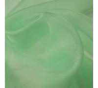 Mint Green Luxury Plain Organza Sheer Fabric Voile Draping Dress Wedding 45" 6961 (Sample (10cm x 10cm))