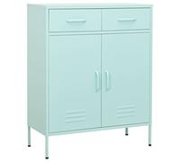 Mint Green Metal Cabinet 80 x 35 x 101.5 cm Adjustable Shelves & Full Extension Drawers for Home Office & Garage nization Stylish Storage Solution