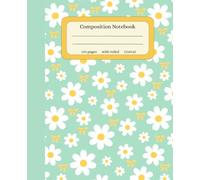 Mint Green Pastel Composition Notebook Aesthetic: Cute Daisy & Bows Floral Journal | 110 Wide-Ruled Pages | Trendy Stationery for School & Writing