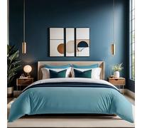 Mint Green Ranforce Single Quilt Cover, 135 x 200 cm, 100% Cotton, 145 Thread Count, Button Closure, Machine Washable at 30°C, Soft & Durable