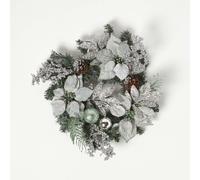Mint Green & Silver Christmas Wreath