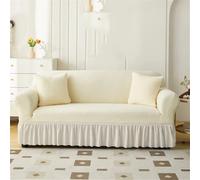 Mint Green Tree Leaves Elastic Sofa Cover with Skirt AllInclusive Stretch Sofa Protector for Living Room Fits 1/2/3/4 Seater Durable & Stylish En8T Mum