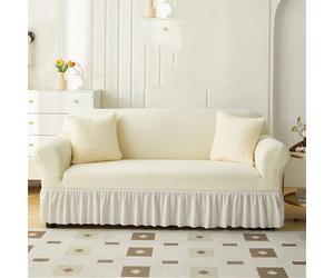 Mint Green Tree Leaves Elastic Sofa Cover with Skirt AllInclusive Stretch Sofa Protector for Living Room Fits 1/2/3/4 Seater Durable & Stylish En8T Mum