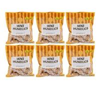 Mint Humbugs Boiled Sweets with Chewy Toffee Centre, Vegetarian Friendly, 180g, Pack of 6