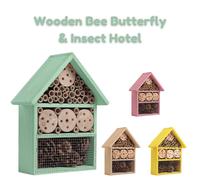 (Mint) Insect House Wooden Bee Beetle & Garden Ladybug Hanging Hotel Nest Shelter Box