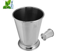 Mint Julep Cups, Barfly Julep Cup Metal Cocktail Glasses for Beer Juice Beverage Stainless Steel Beaded Mint Julep CupsMint Julep Glasses for Cocktails Mixed Drinks Mojito Cup for Party Bar (Silver)
