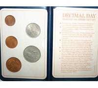 Mint New from Pack never collected uncirculated First Decimal Coin set 1971 with 5 coins - some tarnishing