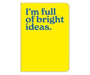 Mint Publishing Funny A5 Notebook for Men or Women - Full of Bright Ideas Joke - 160 Lined Pages - Adult Humour - Premium Gift Stationery for Friend or Family Member - Vibrant Writing Journal