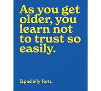 Mint Publishing Funny Birthday Card For Men - Rude 'Don't Trust Farts' Joke - Hilarious Birthday Greeting Card - 'Learn Not to Trust so Easily. Especially Farts.'