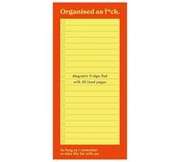 Mint Publishing Funny Rude Magnetic Fridge Notepad for Men or Women - Organised as Fuck Joke - Adult Humour - Swear Word Novelty Stationery for Friend or Family Member - Vibrant To-Do-Planner
