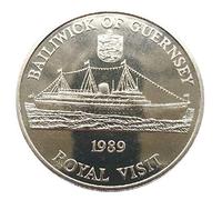 Mint RARE 1989 BAILIWICK OF GUERNSEY ROYAL VISIT £2 *UNC* TWO POUND CROWN COIN