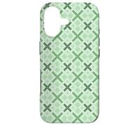 Mint Sage Green Crosses Fresh Natural Green Art Deco Pattern Case for iPhone 17