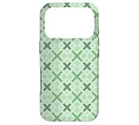 Mint Sage Green Crosses Fresh Natural Green Art Deco Pattern Case for iPhone 17 Pro