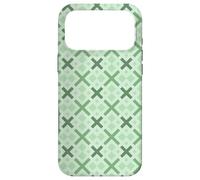 Mint Sage Green Crosses Fresh Natural Green Art Deco Pattern Case for iPhone 17 Pro Max