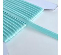 Mint Satin Fabric Covered flanged Insert Piping Cord Trim - Luxury Edge Finish - 5 Metres
