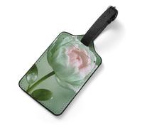 Mint Tulip Tag Luggage with Name Card Identifiers Leather Identifiers Travel Tags Backpack Tag for Long Flight Must Travels Gift Airport Essentials 2.8 X 4.7 in
