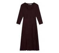 Mint Velvet Burgundy Scallop Trim Midi Dress - Large, Burgundy