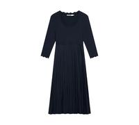 Mint Velvet Navy Scallop Jersey Mix Midi Dress - X-Small, Navy