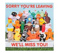 Mint "We'll Miss You" Knit and Purl Leaving Card