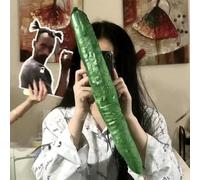 MintBear 3D Funny Ugly Cucumber Phone Case Compatible with iPhone 15 Pro, TPU Clear Shockproof Cotton Cucumber Shape Phone Case, Green Cucumber Vegetable Fruit Spoof Gift Ideas