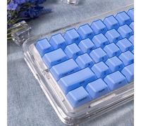 mintcaps Crystal Jelly Keyboard Keycaps - 119keys Blue Translucent Custom OEM Profile Keycap Set Side Print Keycaps 75 100 Percent Cherry Gateron Mx Mechanical Keyboard