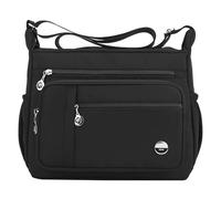 MINTEGRA Women Shoulder Handbag Roomy Multiple Pockets Bag Ladies Crossbody Purse Fashion Tote Top Handle Satchel, Black-l, L