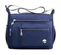 MINTEGRA Women Shoulder Handbag Roomy Multiple Pockets Bag Ladies Crossbody Purse Fashion Tote Top Handle Satchel, Blue-l, L