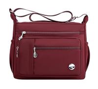 MINTEGRA Women Shoulder Handbag Roomy Multiple Pockets Bag Ladies Crossbody Purse Fashion Tote Top Handle Satchel, Burgundy-l, L, Casual