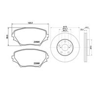 Mintex Front Brake Discs & Pads fits Toyota Rav 4 2000-2005 1.8 2.0