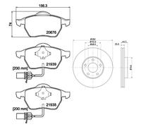 Mintex Front Brake Internally Vented Discs & Pads fits VW Passat B5 1996-2000